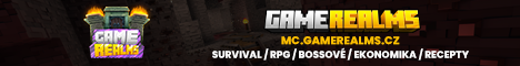 GameRealms.cz - Survival/Rpg✨ Bossové/Crafting 🔥 Slimefun 🧩 Eventy💎[1.13 - 1.19+] banner