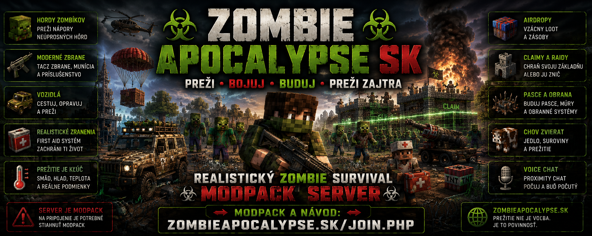 Zombie Apocalypse | ZombieApocalypse.sk | ModPack 1.21.1. thumbnail