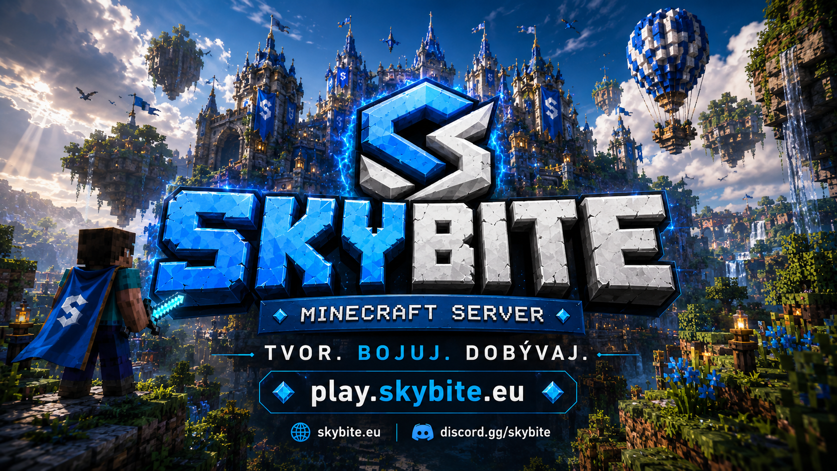 🌌 SkyBite | CZ/SK Slimefun Survival ⚙️ Technology • Economy • Quests • Events • FREE ServerPass 🎁 | play.skybite.eu thumbnail