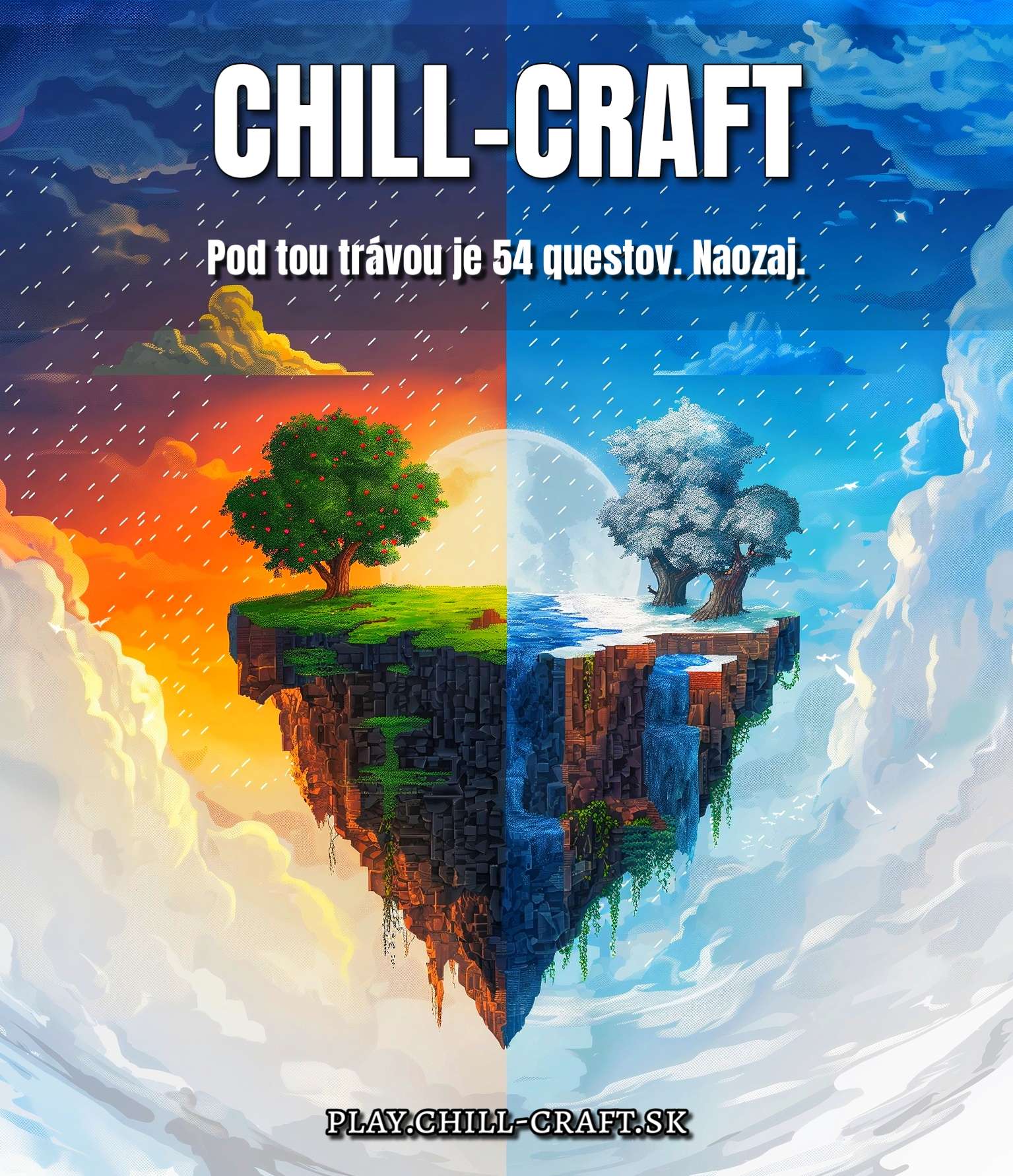CHILL-CRAFT.SK! 👑 SK/CZ Skyblock | 1.17 - 1.21.8 thumbnail