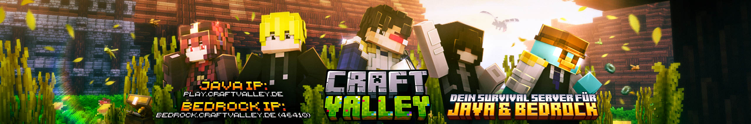 ⭐ CraftValley ⭐ Dein Survival Server für Java & Bedrock ❤️ thumbnail