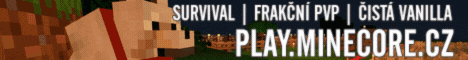 Minecore.cz - Czech Minecraft server banner