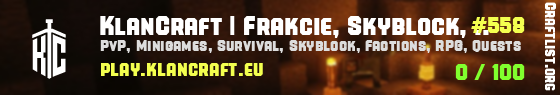 KlanCraft | Frakcie, Skyblock, RPG Survival, Prison
