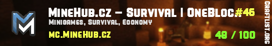 MineHub.cz - Survival | OneBlock | Minihry | Eventy